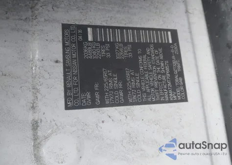 2016 Nissan Rogue Sv from USA, damaged, VIN KNMAT2MT7GP685711